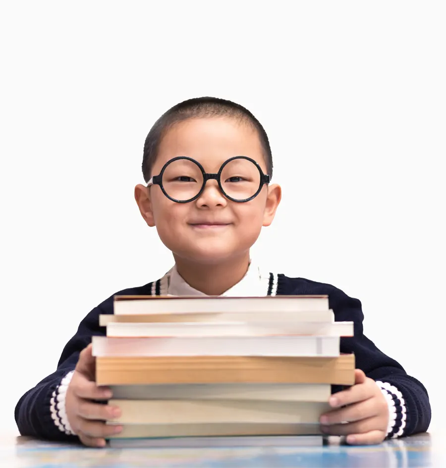smiling-student-sitting-with-his-books